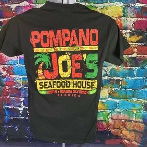 Gildan Pompano Joe’s Seafood Florida T-shirt Men’s Sz S
